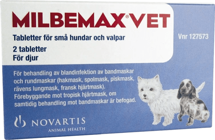 Milbemax vet. för små hundar och valpar tablett 2 st Milbemax