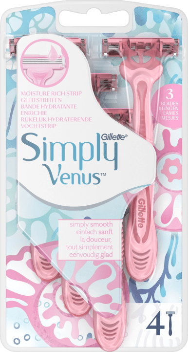 Gillette Simply Venus 3 Engångshyvel för kvinnor 4-pack Venus