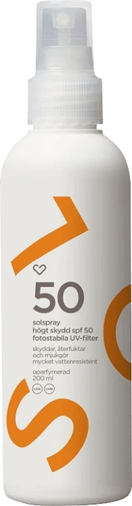 Hjärtats Solspray SPF50 Oparfymerad 200 ml Hjärtats