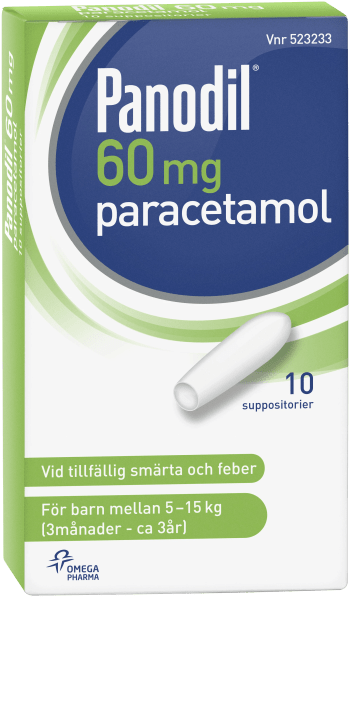 Panodil suppositorium 60 mg 10 st Panodil
