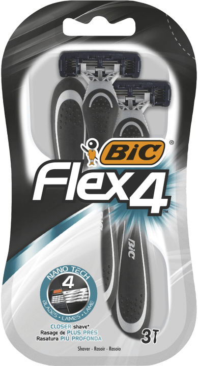 BIC Flex4 Rakhyvlar för Män 3-pack BIC