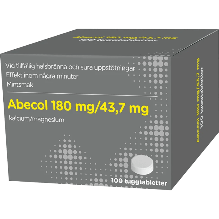 Abecol 180/43,7 mg 100 tuggtabletter ABECE