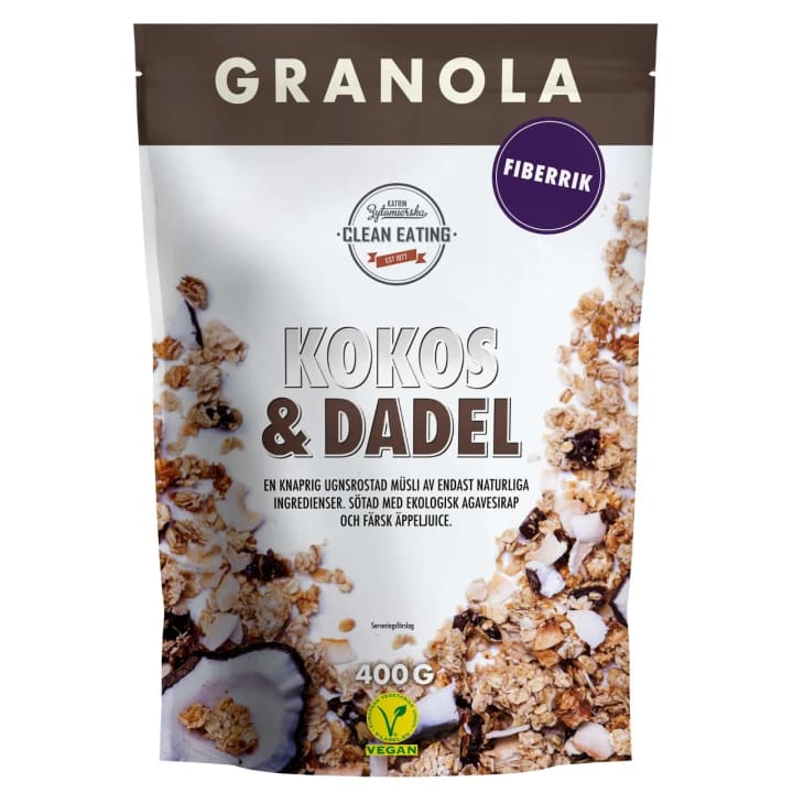 Clean Eating Granola Kokos & Dadel 400 g Clean Eating