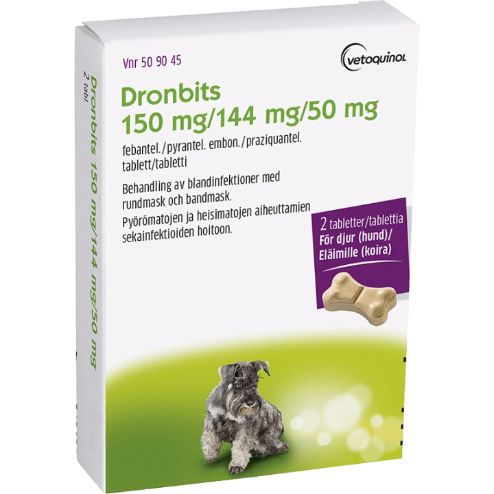 Dronbits tablett 150 mg/144 mg/50 mg 2 st Drontal