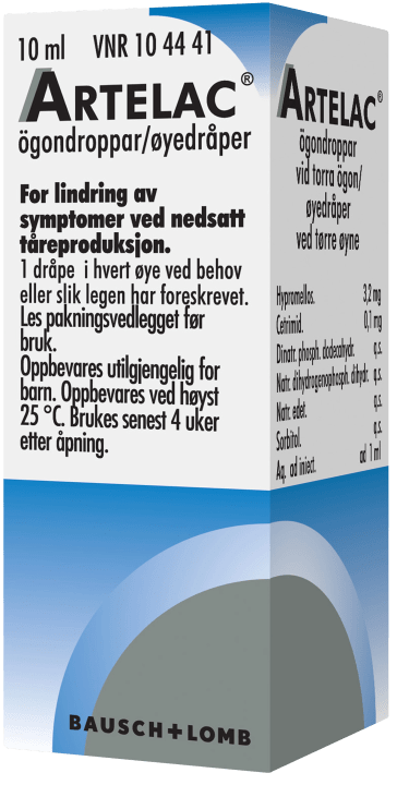 Artelac ögondroppar lösning 10 ml Artelac