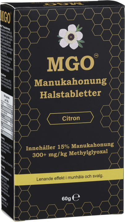 MGO Manukahonung 300+ Halstabletter Citron 60 g Mgo
