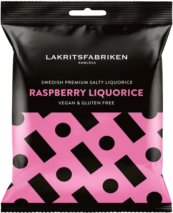 Lakritsfabriken Premium White Salty Raspberry 100 g Lakritsfabriken