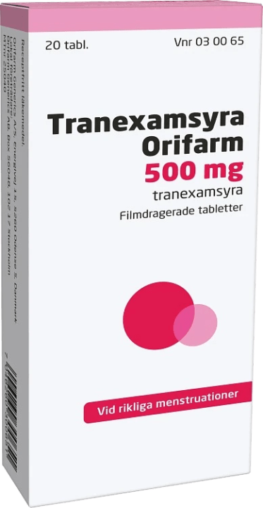Tranexamsyra Orifarm filmdragerad tablett 500 mg 20 st Orifarm