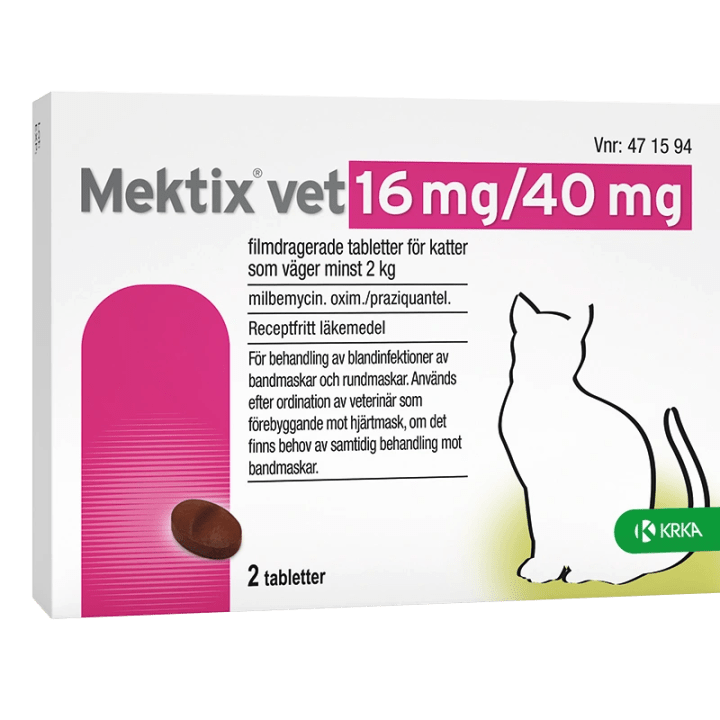 Mektix vet Filmdragerad tablett 16mg/40mg Blister, 2st Mektix vet