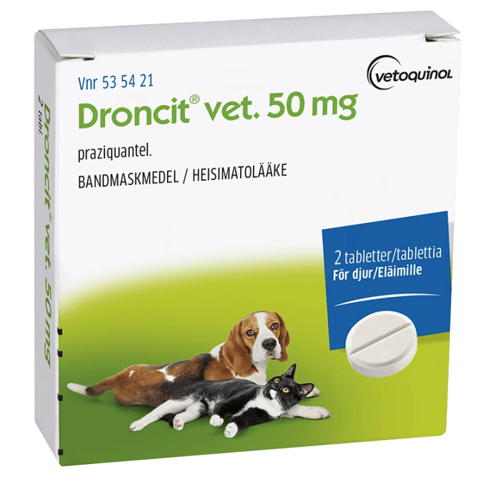 Droncit vet. tablett 50 mg 2 st Drontal