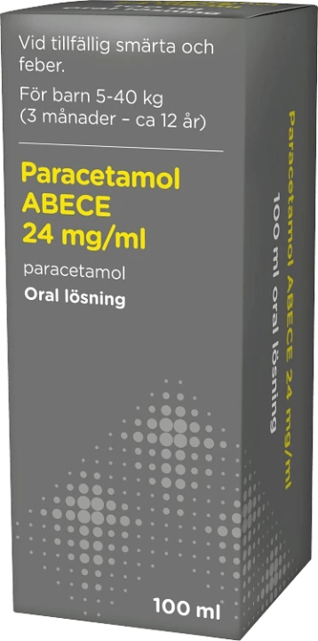 Paracetamol ABECE Oral lösning 24 mg/ml 100 ml ABECE