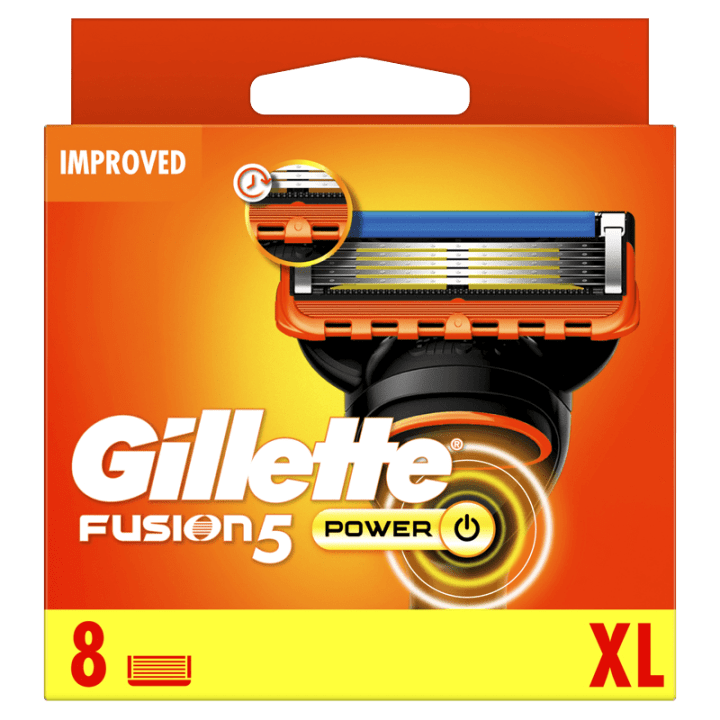 Gillette Fusion5 Power Rakblad För Män 8 Rakblad Gillette
