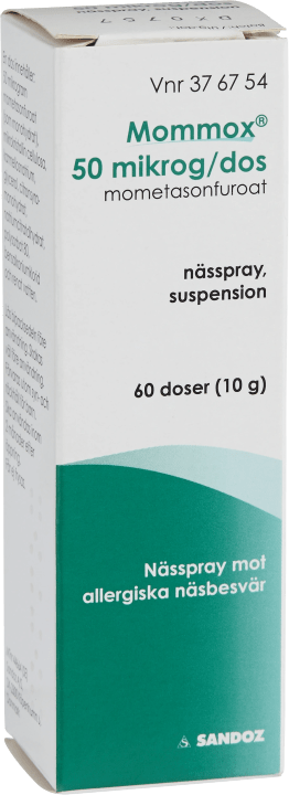 Mommox nässpray 50 µg/dos 60 doser Mommox