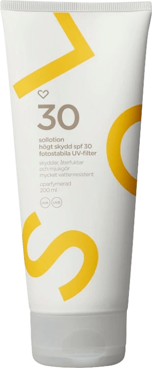 Hjärtats Sollotion SPF30 Oparfymerad 200 ml Hjärtats