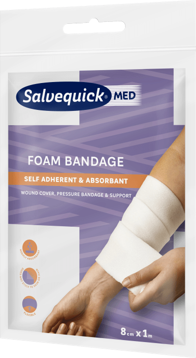 Salvequick MED Foam Bandage 8 cm x 1 m Salvequick
