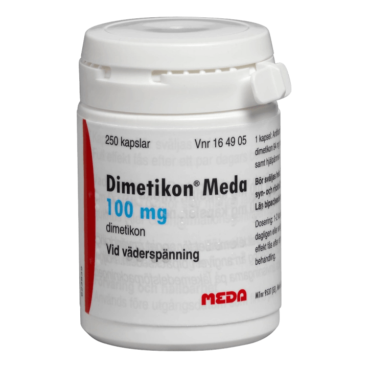 Dimetikon Meda mjuk kapsel 100 mg 250 st Dimetikon meda