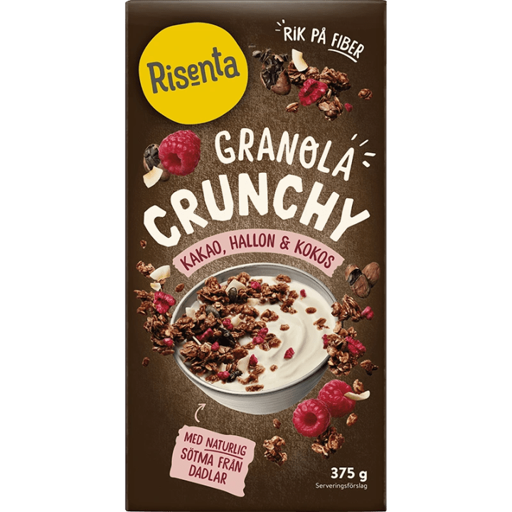 Risenta Granola Kakao Hallon Kokos 375 g Risenta