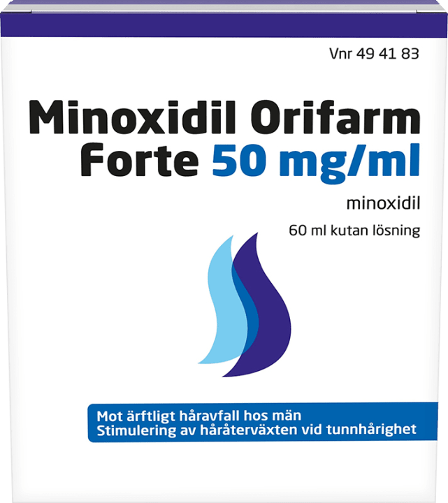 Minoxidil Orifarm Forte kutan lösning 50 mg/ml 60 ml Orifarm