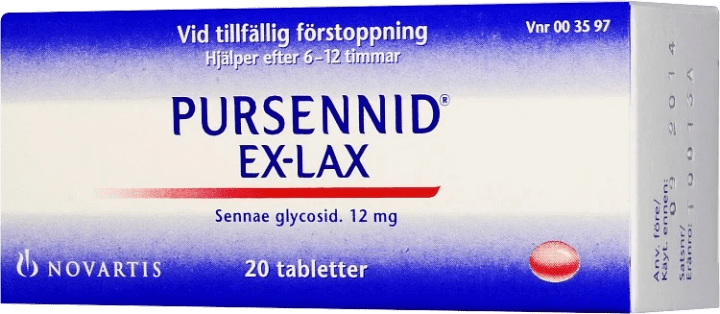 Pursennid Ex-Lax dragerad tablett 20 st Pursennid