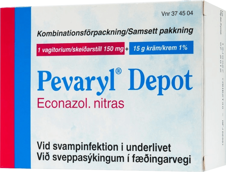 Pevaryl Depot vagitorium och kräm 150 mg + 1% 1 st Pevaryl