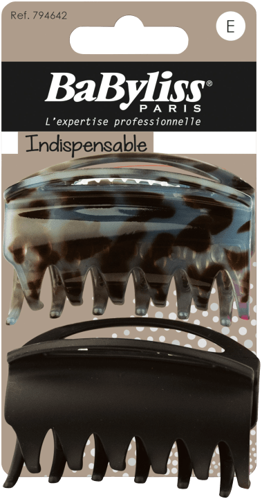 BaByliss Krokoklämma Anti-Glid blandade färger 2 st BaByliss