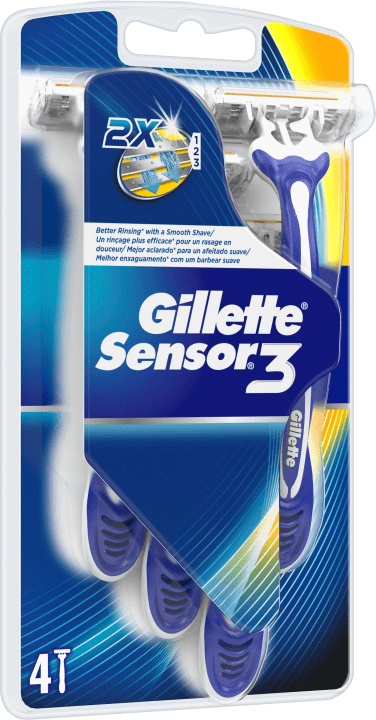 Gillette Sensor 3 4P Engångshyvel för män Gillette