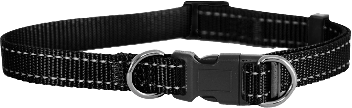 Dogman Justerbart Halsband Iris Svart 22-35 cm Dogman