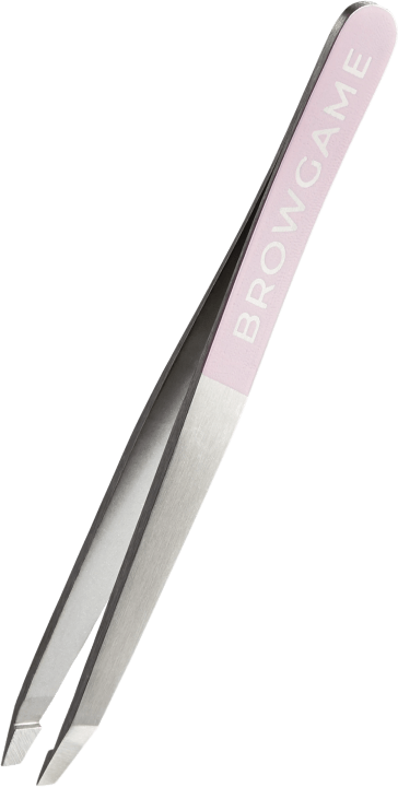 Browgame Cosmetics Original Slanted Tweezer Pink Browgame Cosmetics