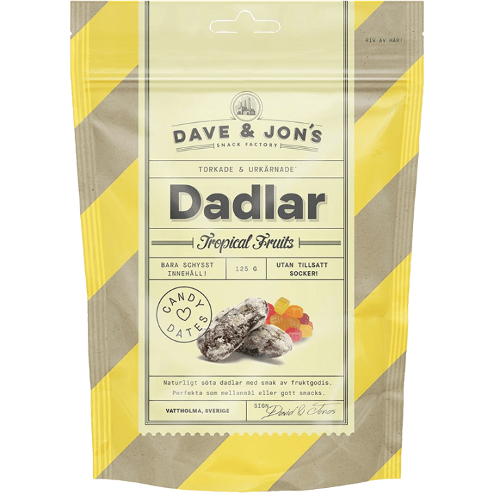 Dave & Jon's Dadlar Tropical Fruits 125 g Dave & Jons
