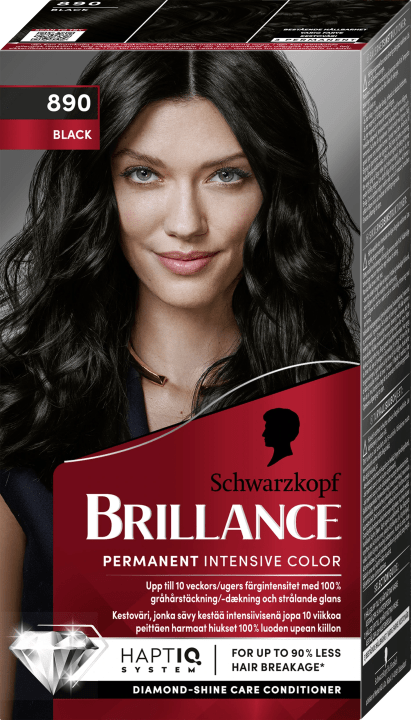 Schwarzkopf Brillance Hårfärg 890 Black Schwarzkopf