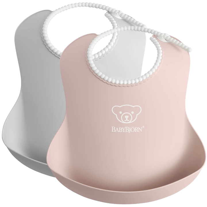 BabyBjörn Haklapp Grå/Blekrosa 2-pack Babybjörn