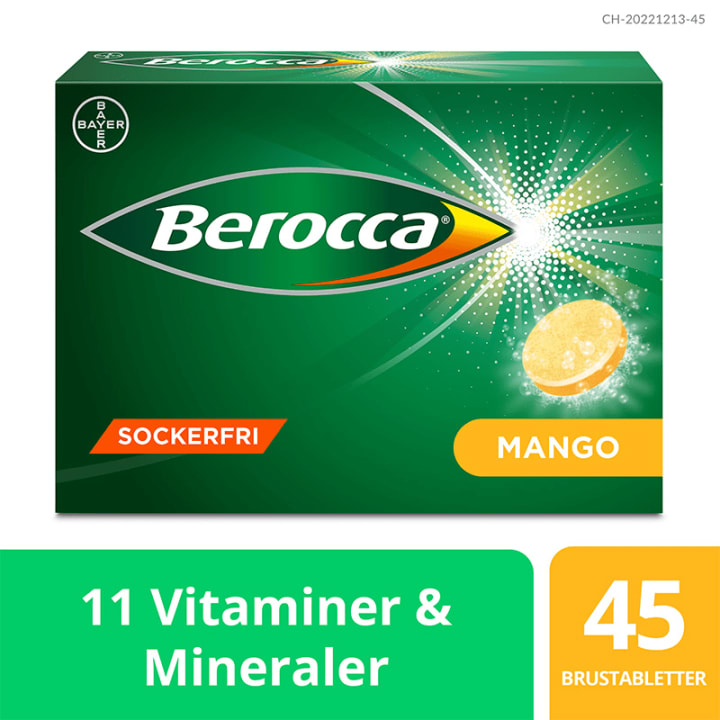 Berocca Energy Mango Brustablett 45 st Berocca