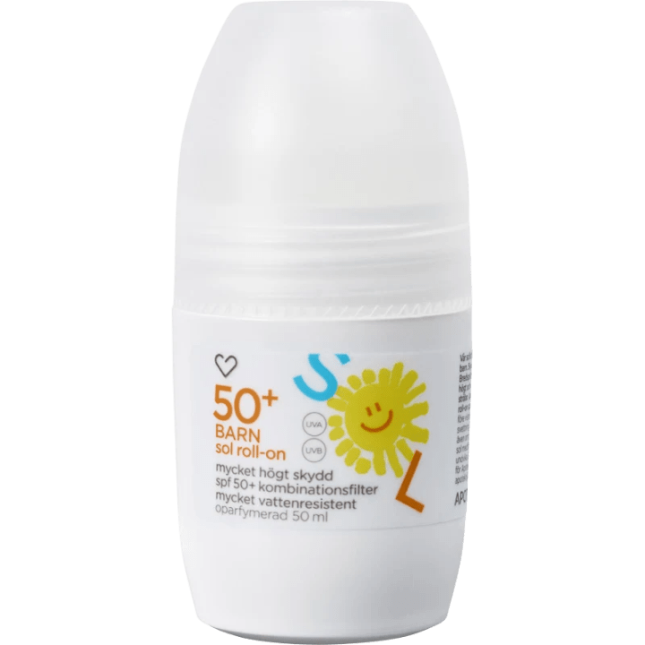 Hjärtats Sol roll-on Barn Oparfymerad SPF50+ 50 ml Hjärtats