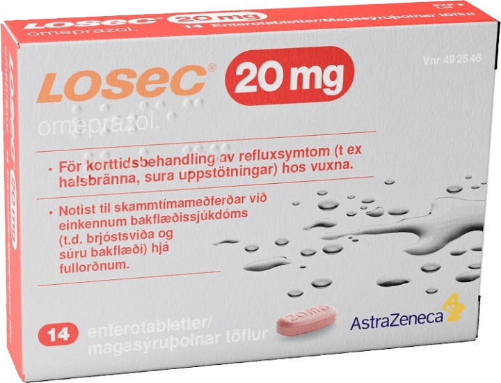 Losec enterotablett 20 mg 14 st Losec