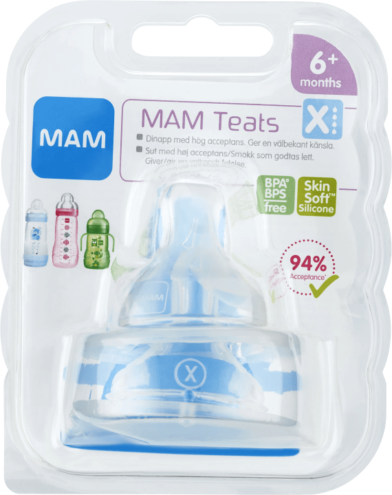 MAM Teat Dinapp Stl X 6 mån+ 2-pack Mam