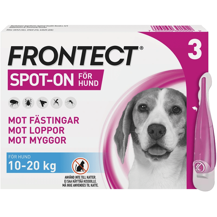 Frontect 10-20 kg Spot-on, lösning Spot-on applikator, 3st (3x2ml) Frontline