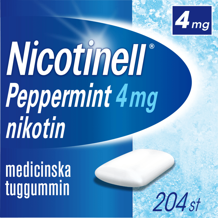 Nicotinell Peppermint medicinskt tuggummi 4 mg 204 st Nicotinell