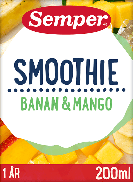 Semper Smoothie Banan Mango 1 år 200 ml Semper