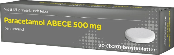 Paracetamol ABECE Brustablett 500 mg 20 st ABECE