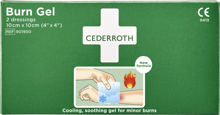 Cederroth First Aid Burn Gel Dressing 2 kompresser 10x10 cm Cederroth