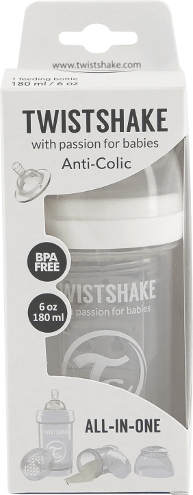 Twistshake Anti-Colic nappflaska 180 ml Vit/transparent Twistshake