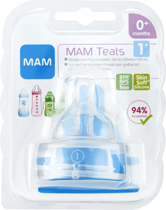 MAM Teat Dinapp Stl 1 2-pack Mam