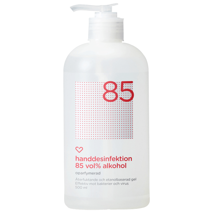 Hjärtats handdesinfektion 85% Oparf 500ml Hjärtats