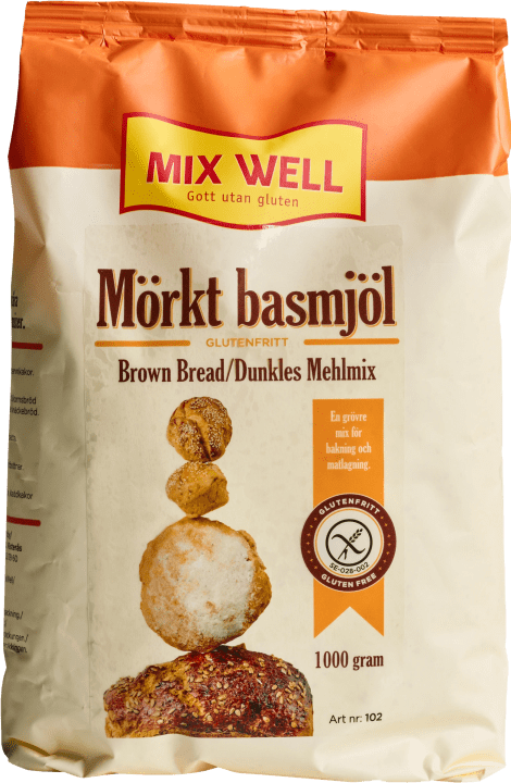 MixWell Mörkt Basmjöl Glutenfritt 1000 g MixWell