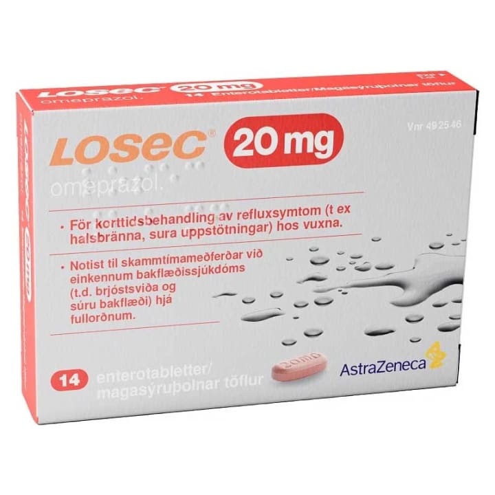 Losec enterotablett 20 mg 14 st Losec