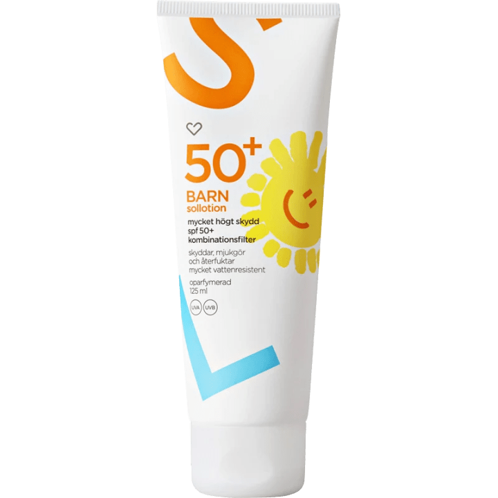 Hjärtats Sollotion Barn SPF50+ Oparfymerad 125 ml Hjärtats