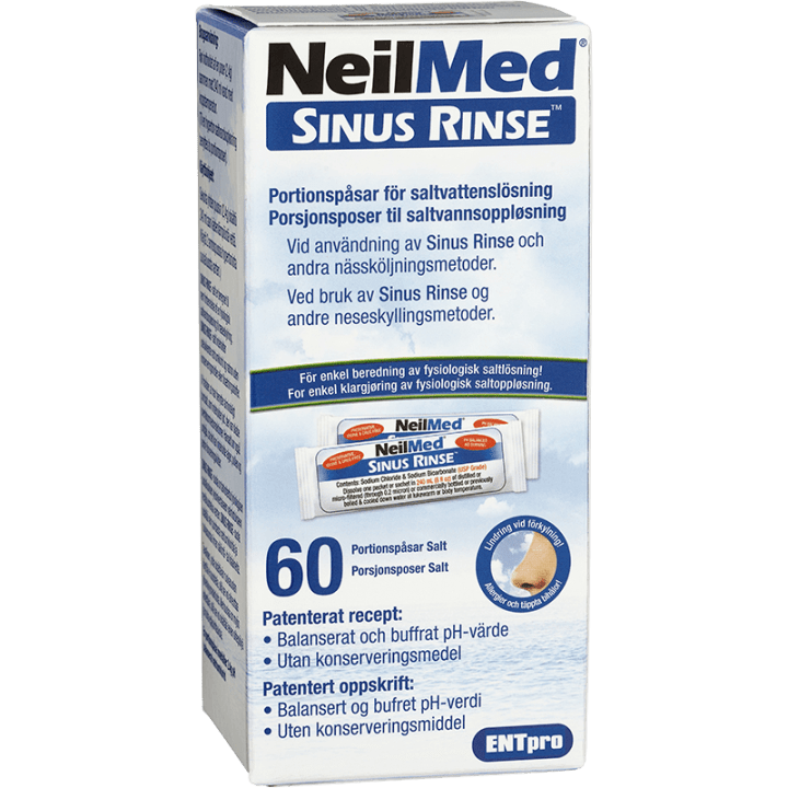 NeilMed Sinus Rinse 60 saltpåsar för Nässköljare NeilMed