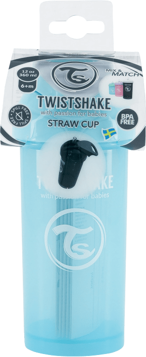 Twistshake Straw Cup 360 ml 6+ mån Pastellblå Twistshake