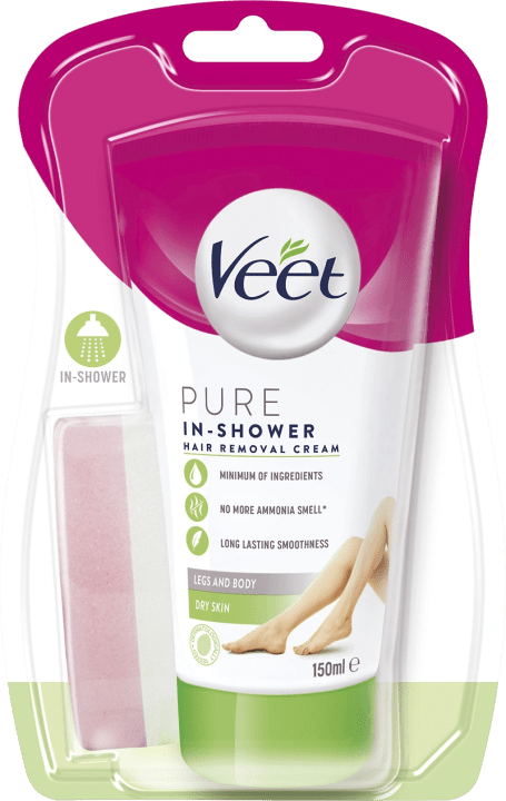 Veet In Shower Hårborttagningskräm för Torr Hud 150 ml Veet