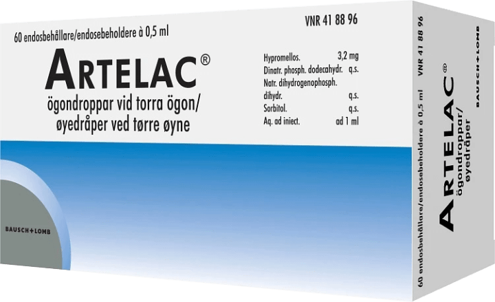 Artelac ögondroppar lösning i endosbehållare 60x0,5 ml Artelac